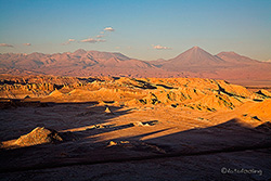 Das Valle de la Luna zum Sonnenuntergang