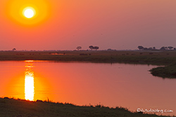 Sonnenuntergang über dem Chobe River