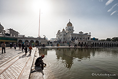 Heiliges Wasser am Sikh Tempel - Gurudwara Bangla Sahib