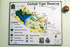 Übersichtskarte, Jim Corbett Nationalpark
