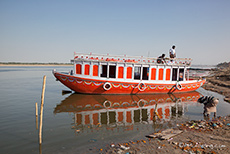 Boot auf dem Ganges, Assi Ghat, Varanasi
