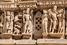 Details am Adinath Tempel, Ost Tempel Gruppe (Jain Tempel Gruppe), Khajuraho