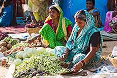 Marktfrauen mit Gemüse