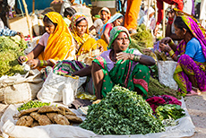 Indische Gemüsehändlerin