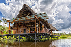 Restaurant der Sacha Lodge, Amazonas Gebiet, Ecuador