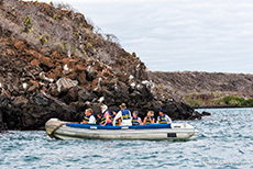 Mit dem Panga unterwegs, Insel Baltra, Galapagos Inseln