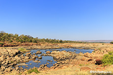 Schöne Aussicht auf die Pools im Gonarezhou Nationalpark, Zimbabwe
