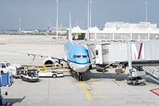 Unser Flieger der KLM steht bereit