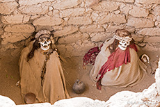 Mumien im Gräberfeld von Chauchilla, Nazca