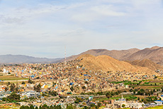 Aussicht vom Mirador de Sachaca auf die Umgebung und die Stadt Arequipa