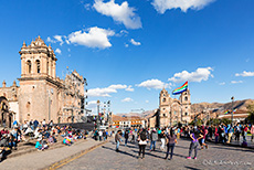 Kathedrale von Cusco (Cusco Cathedral, Catedral del Cuzco) und Jesuiten Kirche (Templo de la Compañía de Jesús),  Plaza de Armas von Cusco