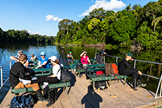 Wir warten gespannt auf die Riesenotter, Manu Nationalpark